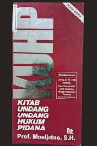 KUHP Kitab undang-undang hukum pidana