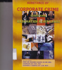 SUBTANCE OF CORPORATE CRIME SUBTANS KEJAHATAN KORPORASI