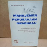 Manajemen Perusahaan Menengah