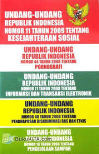 UNDANG-UNDANG KESEJAHTERAAN SOSIAL 2009