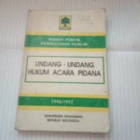 bahan pokok penyuluhan hukum undang-undang hukum acara pidana