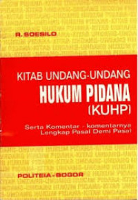 KITAB UNDANG-UNDANG HUKUM PIDANA (KUHP)