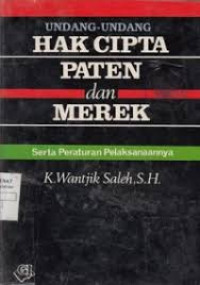 Undang-Undang Hak Cipta Paten dan Merek