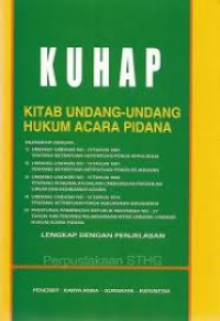 KUHP KITAB UNDANG UNDANG HUKUM PIDANA
