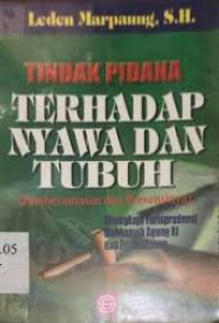 tindak pidana terhadap nyawa dan tubuh