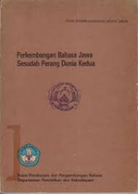 perkembangan bahasa jawa sesudah perang dunia kedua
