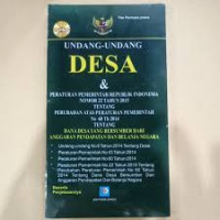 UNDANG-UNDANG DESA & PERATURAN PEMERINTAH REPUBLIK INDONESIA NOMOR 22 TAHUN 2015